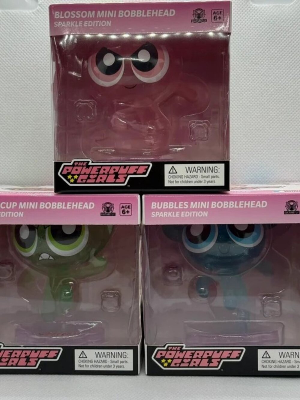 The Powerpuff Girls Sparkle Edition Bobblehead Complete Set of 3 by Culturefly
